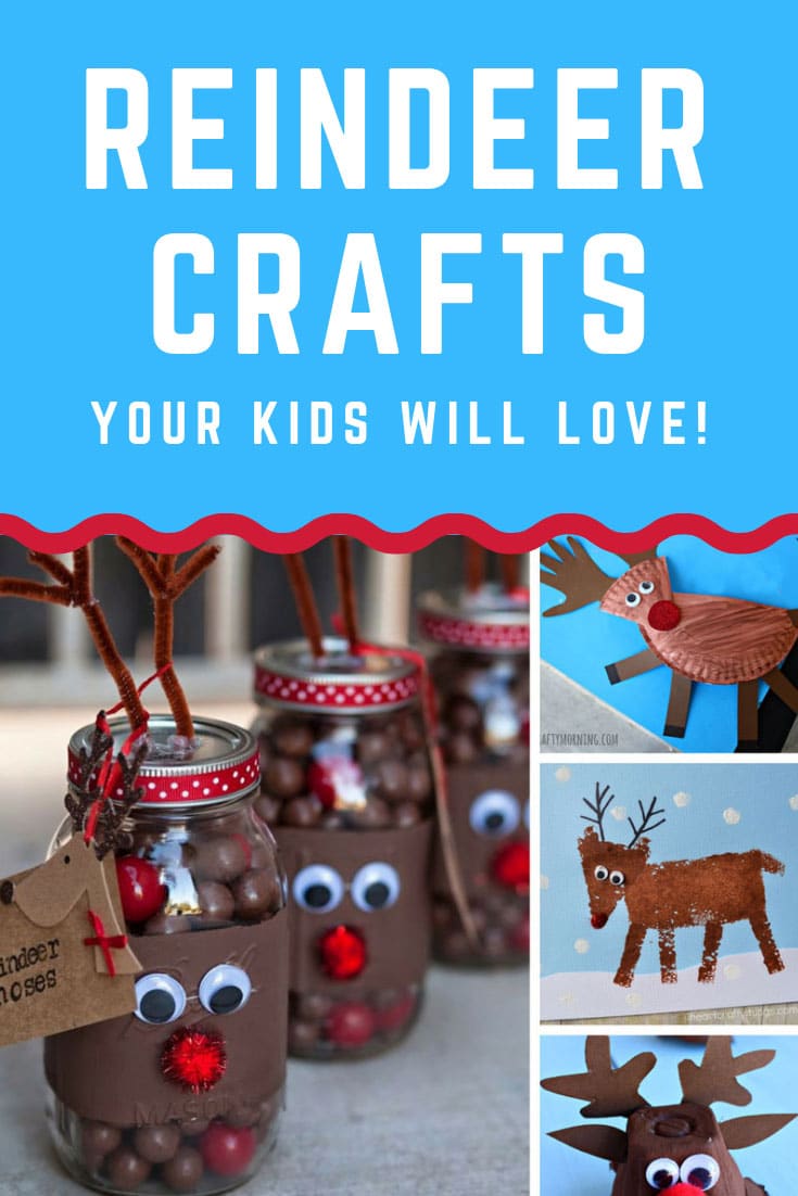 How CUTE are these reindeer crafts for kids! Your children will have a blast making these before Christmas!