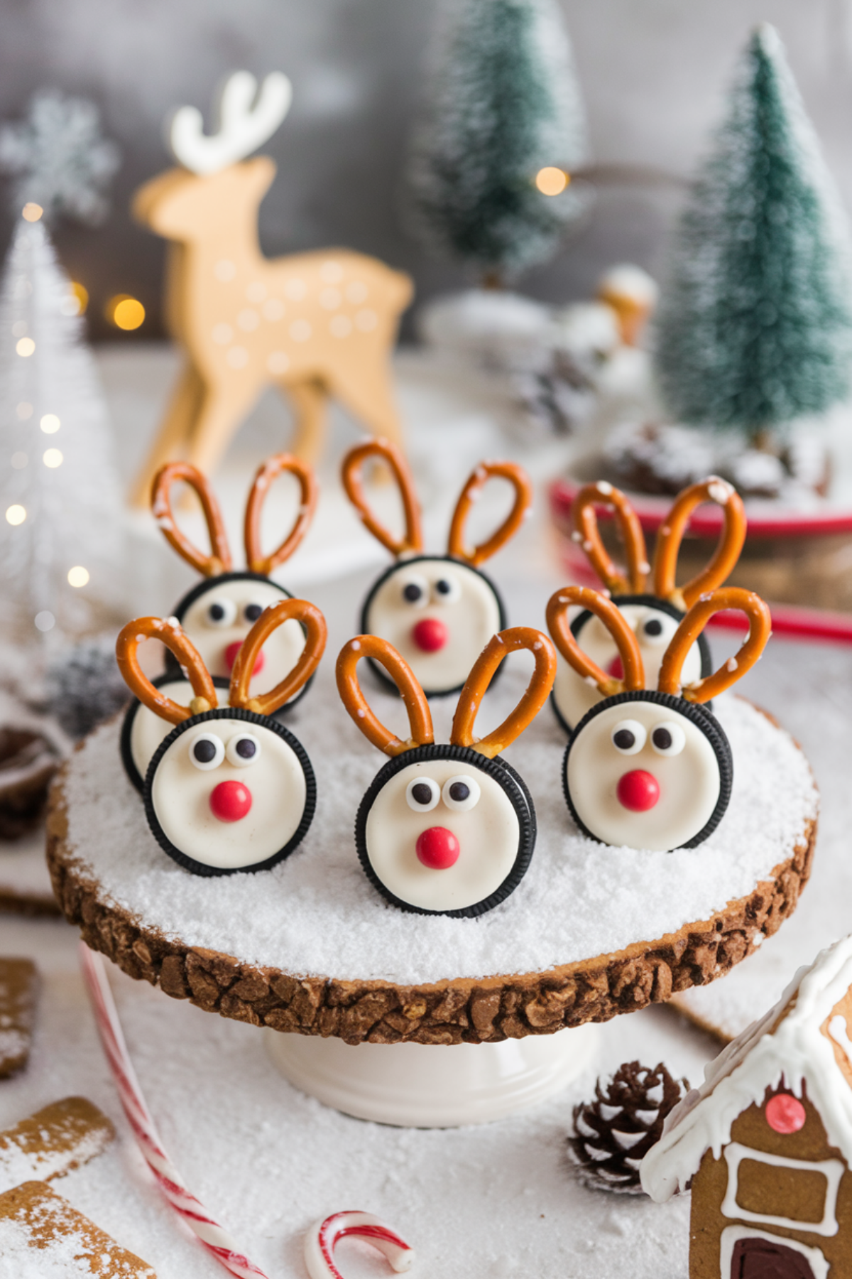 Transform dipped Oreo cookies into adorable reindeer treats! Quick, creative, and a must-add to your easy Christmas cookie recipes. 🎄✨ #ChristmasCookieRecipesHoliday #EasyChristmasCookieRecipes