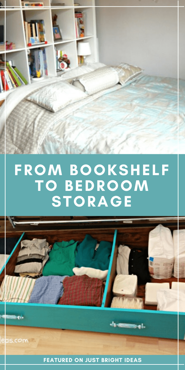 Find out how to make clever bedroom storage using an old bookcase
