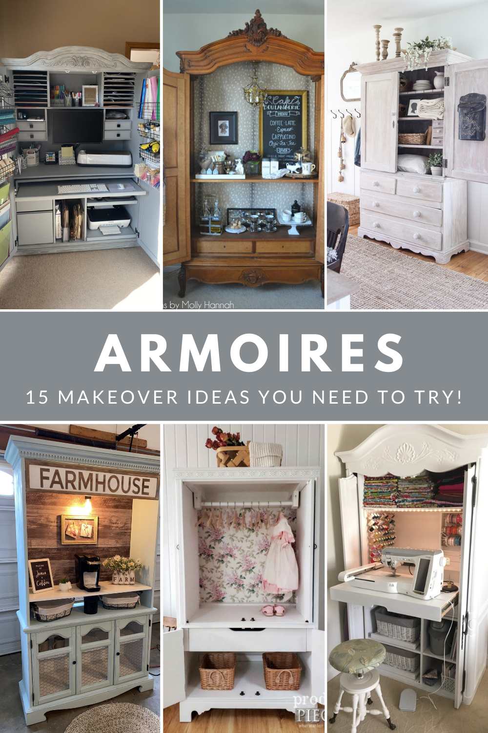 Giving old furniture a makeover is a great way to be creative, save money and help the environment. Check out these genius repurposed armoire ideas for every room in your house!