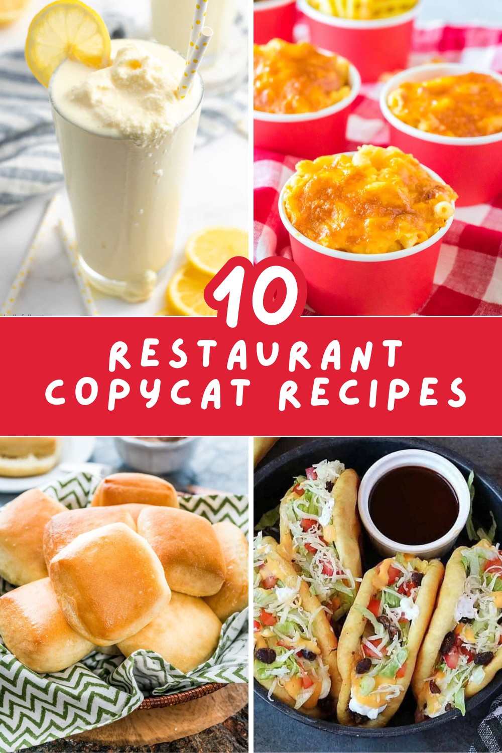 Recreate the magic of your favorite restaurants with these 10 incredible copycat recipes! Make Chick-fil-A’s Frosted Lemonade, Panda Express’s Chow Mein, Texas Roadhouse Rolls, and other beloved dishes easily at home. 🍴🏡 #CookingAtHome #FavoriteDishes