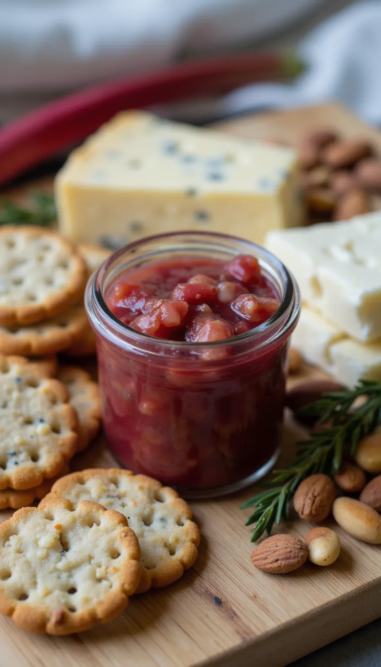 Make ahead this Rhubarb Chutney and serve it on a cheese board—it’s the ultimate summer BBQ appetizer!