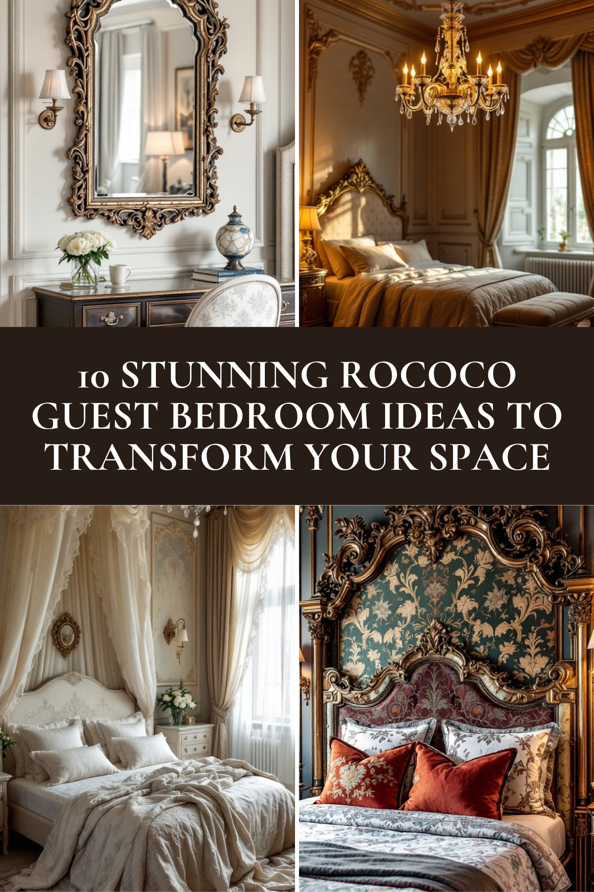 Make your guest bedroom unforgettable with Rococo elegance! Discover rich color palettes, intricate details, and cozy seating areas for the ultimate inviting space. 🌟🎨 #TimelessDesign #BedroomDecor #InteriorInspo