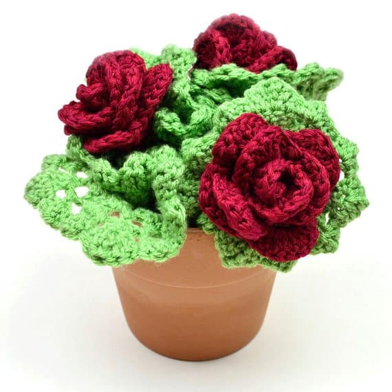 Rosebush Scrubbie Crochet Pattern
