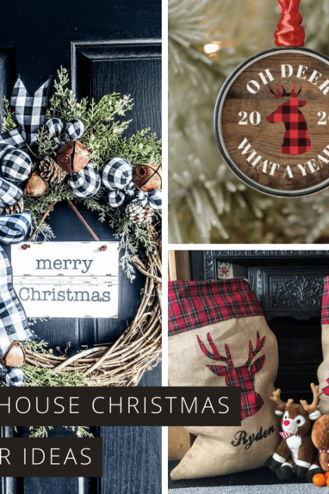 Channel your inner Joanna Gaines with these wonderful Farmhouse Christmas decor ideas... Fixer Upper inspired wreaths, rustic Holiday signs, farmhouse pillows and even a Hot Cocoa Bar! They're all gorgeous and just what you need to festive up your home this Christmas!