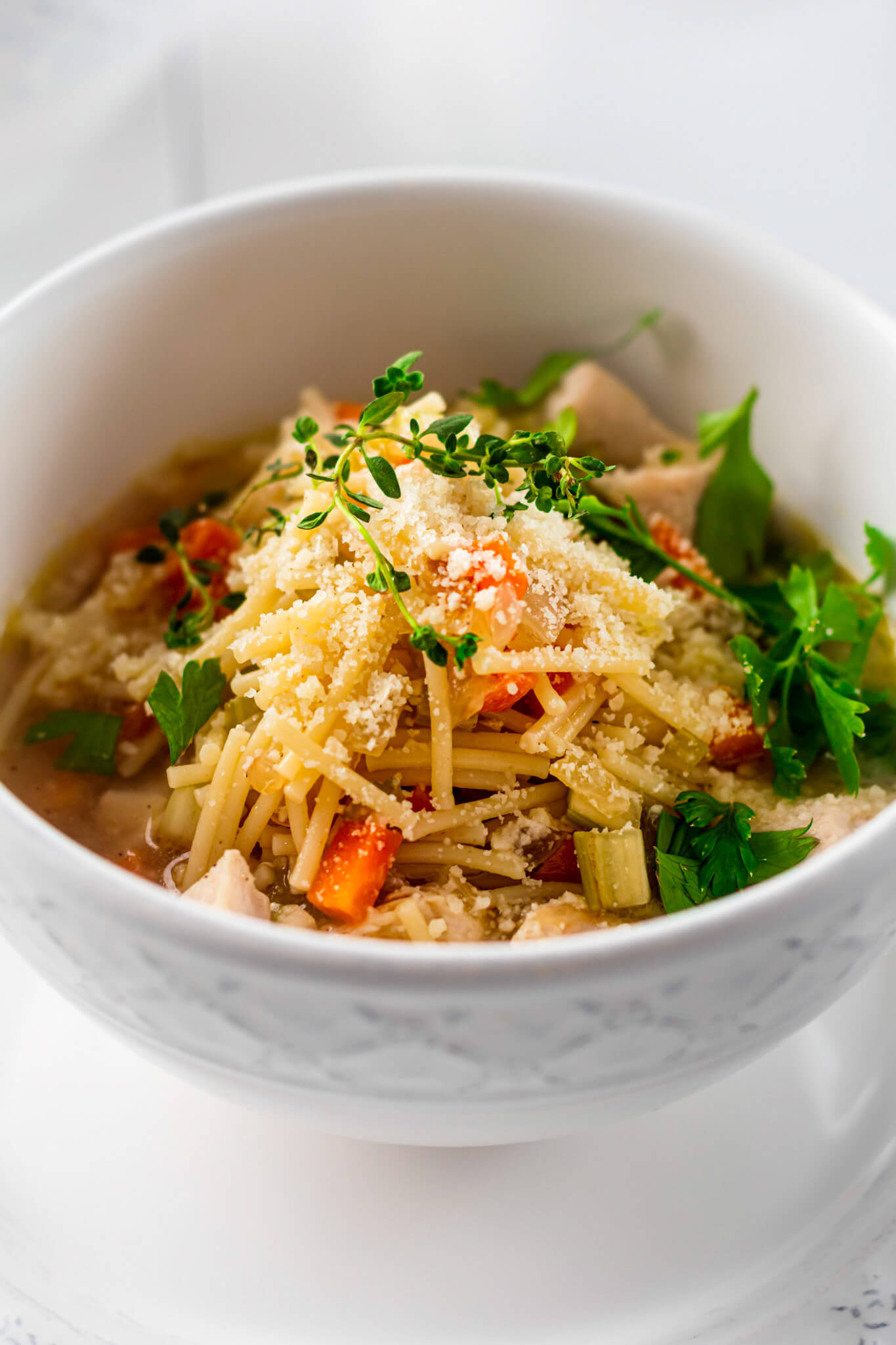 Warm up with our Gluten-Free San Marino Chicken Fideo Soup! 🍲✨ This light and flavorful soup is perfect for a cozy lunch or a light dinner. Pair it with a fresh garden salad for a delightful meal that’s both healthy and satisfying. 🌿🥗 #GlutenFree #HealthyEats