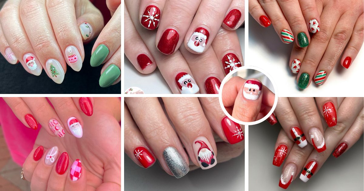 From candy cane stripes to Santa faces, these 10 Christmas nail designs will have you ready to spread holiday magic ✨🎅 #ChristmasNails #SantaNails #FunChristmasNails