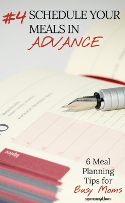 Schedule your meals in advance