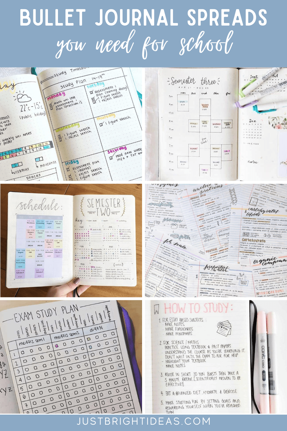 Creative School Bullet Journal Layouts {to help you stay on top of your ...