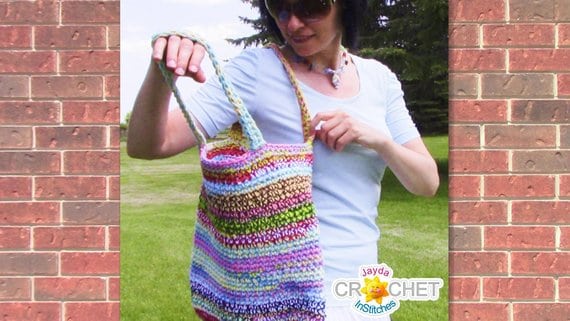 Scrap Yarn Crochet Market Bag Pattern