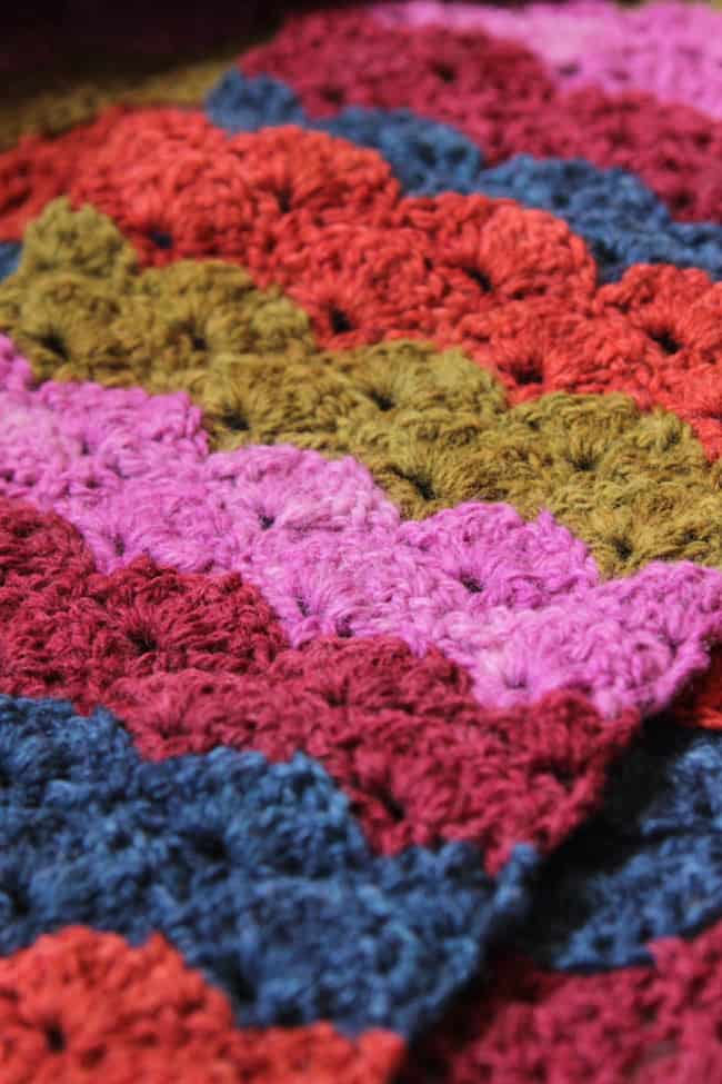 Scrap Yarn Scallop Scarf Crochet Pattern