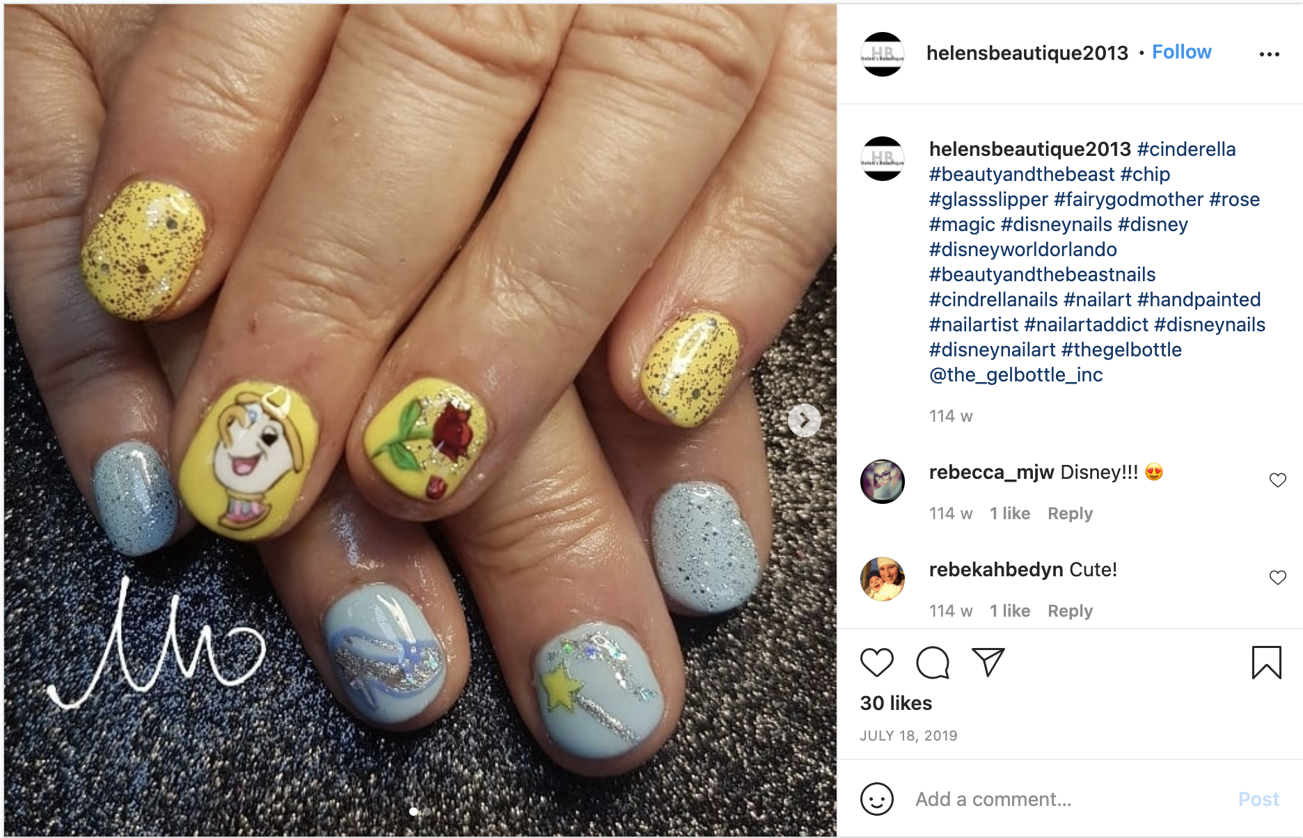 beauty and the beast nail designs