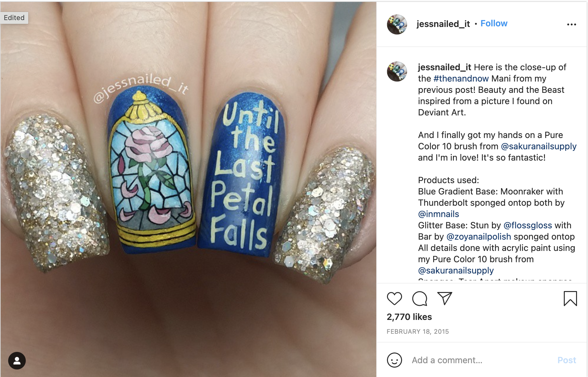 beauty and the beast nail designs