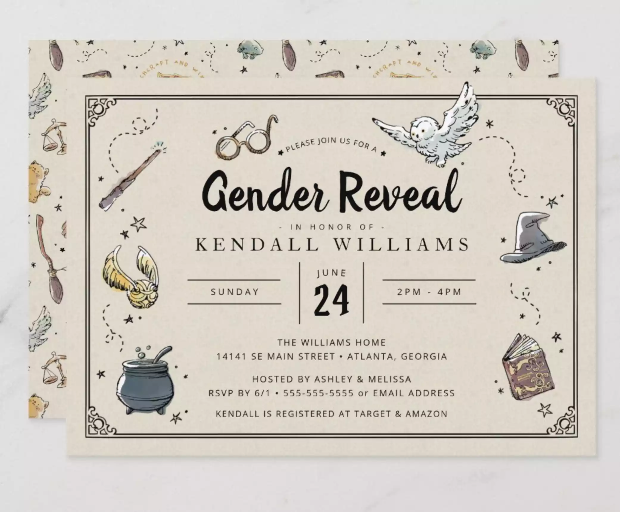 Harry Potter | Gender Reveal Baby Shower Invitation