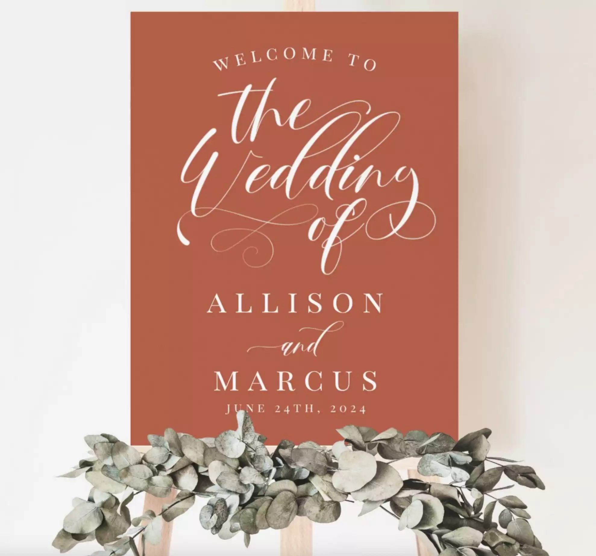 Elegant Calligraphy Classic Wedding Welcome Sign