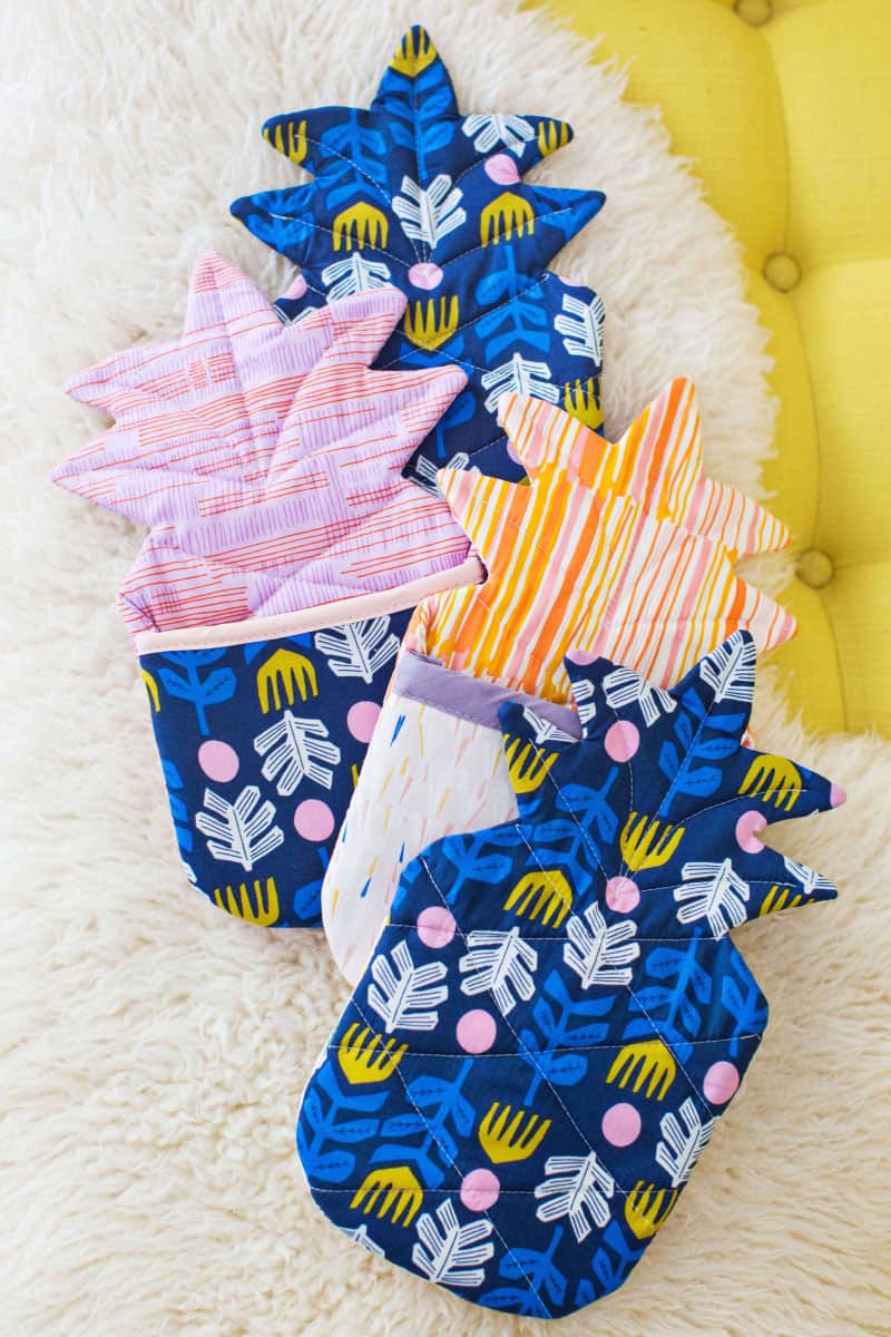 Sew Your Own Pineapple Oven Mitts