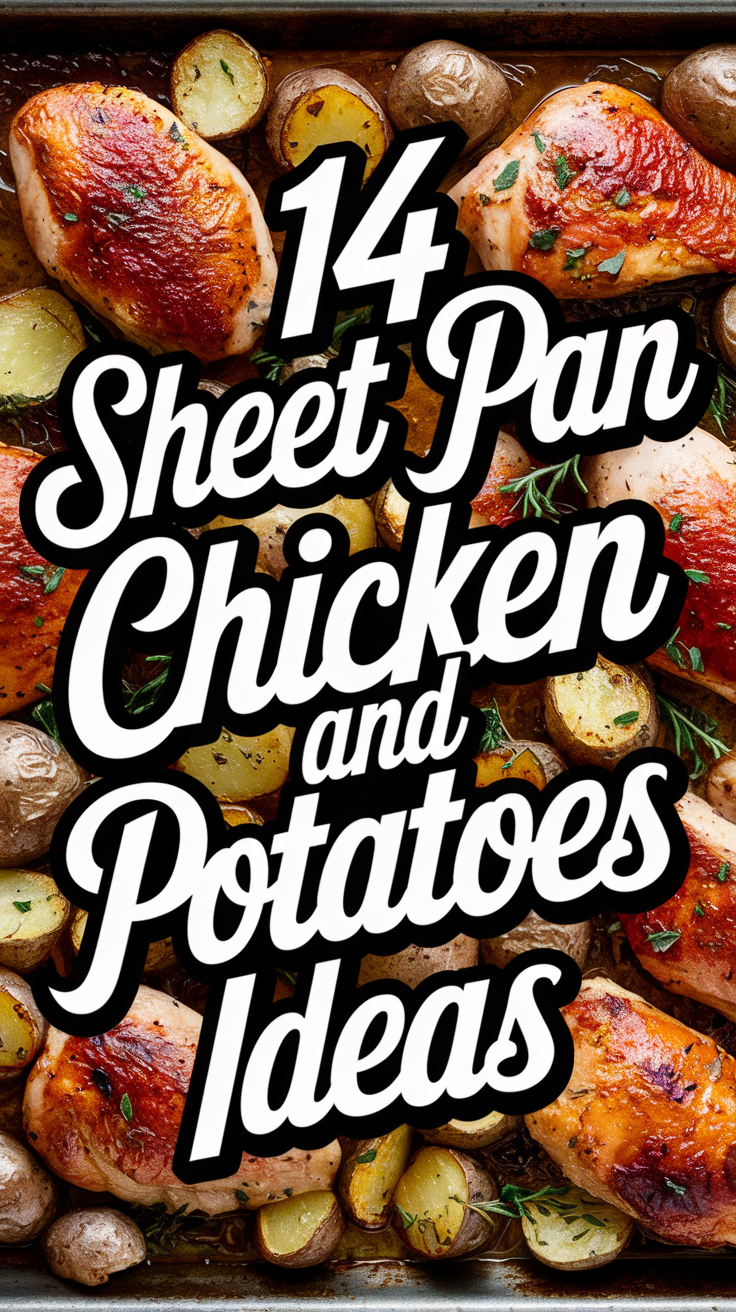 🔥🍗 14 Delicious Sheet Pan Chicken & Potato Recipes for Easy Dinners Crispy, juicy, and packed with flavor—these sheet pan chicken and potato recipes make dinner effortless! Just toss, roast, and enjoy a hearty meal with minimal cleanup. 🥔✨ #SheetPanMeals #EasyDinners #ChickenRecipes #OnePanCooking #WeeknightMeals