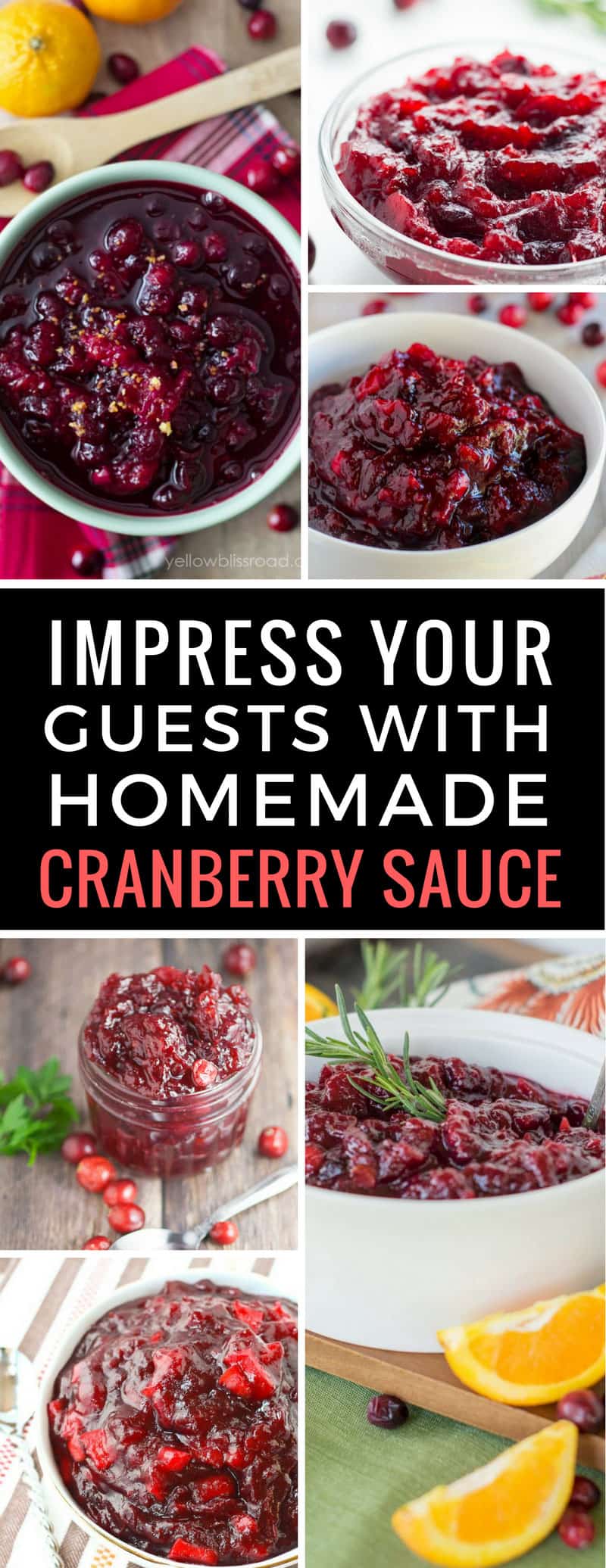 Ready to ditch the can and try a homemade Cranberry Sauce this year? Whether you're preparing for Thanksgiving or Christmas your guests will love any one of these sauces! Click on the image to see the whole collection! | Cranberry Sauce | Thanksgiving | Christmas | Recipes