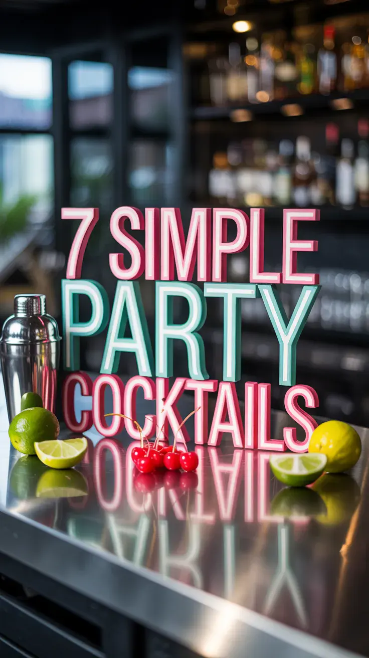 Keep it easy and delicious with 7 Simple Party Cocktails your guests will love—no fancy ingredients or mixology skills required. 🥂🍋 #EasyDrinks #CocktailRecipes #SimplePartyCocktails