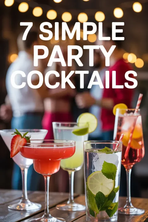 Planning a party and don’t want to spend the night stuck behind the bar? These 7 simple party cocktails are exactly what you need. They’re quick, easy, and made with just a few ingredients—but still totally delicious and look like you tried way harder than you did.