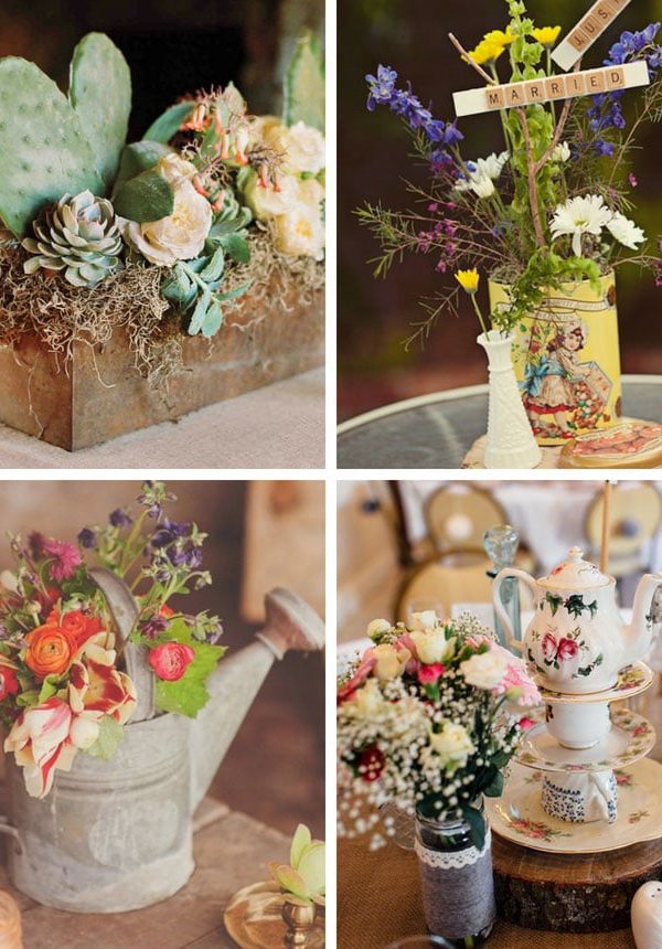 Simple Rustic Centerpieces for Your Wedding