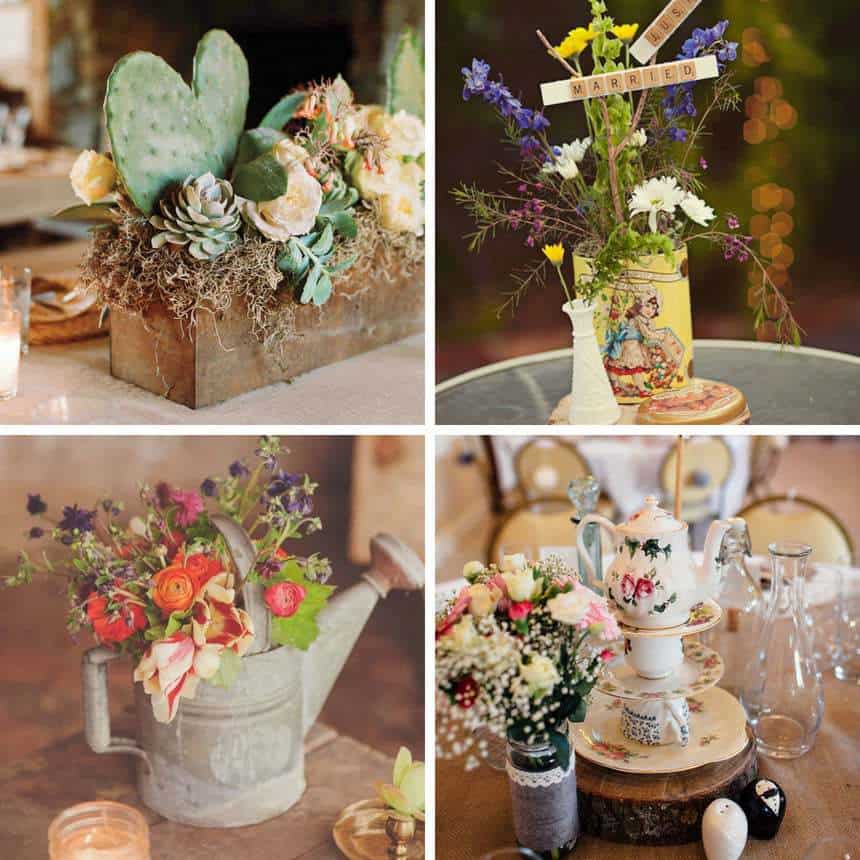 Simple Rustic Centerpieces for Your Wedding