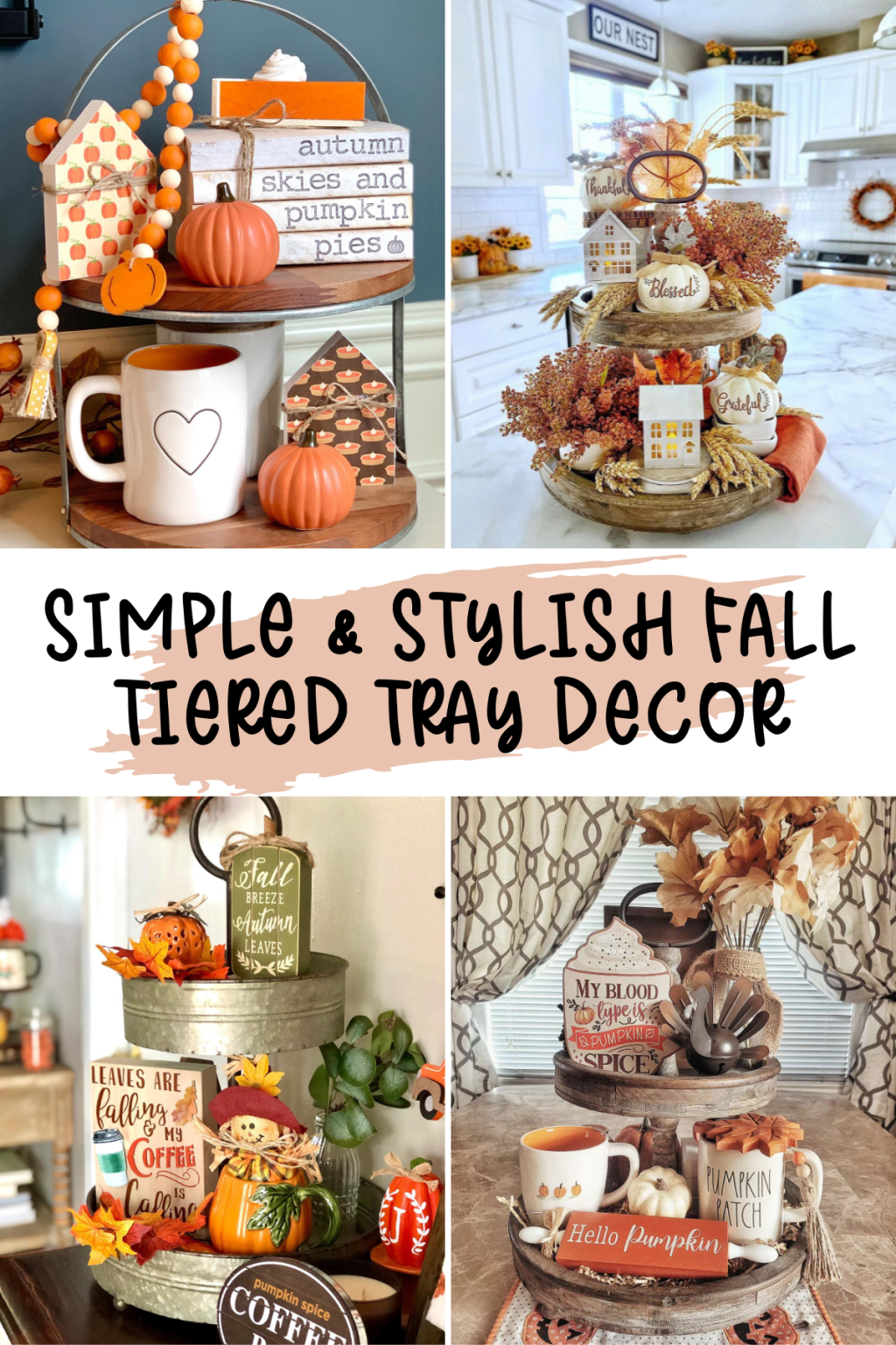 10 Simple and Stylish Fall Tiered Tray Decor Ideas to Try This Season