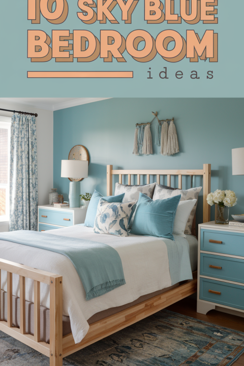 ?️✨ 10 Sky Blue Bedroom Ideas for a Calm & Refreshing Space Create a serene retreat with these dreamy sky blue bedroom ideas! From soft pastel hues to bold blue accents, these designs will bring a fresh and airy feel to your space. ?️? #BedroomDecor #SkyBlueAesthetic #HomeDesign #CozySpaces #InteriorInspo