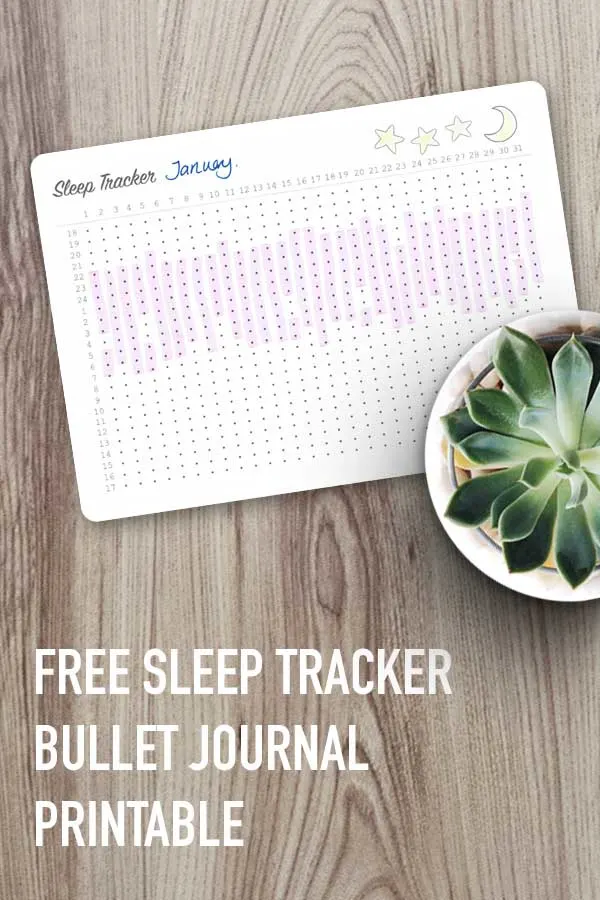 This sleep tracker printable can be stuck on your fridge or added to your bullet journal 