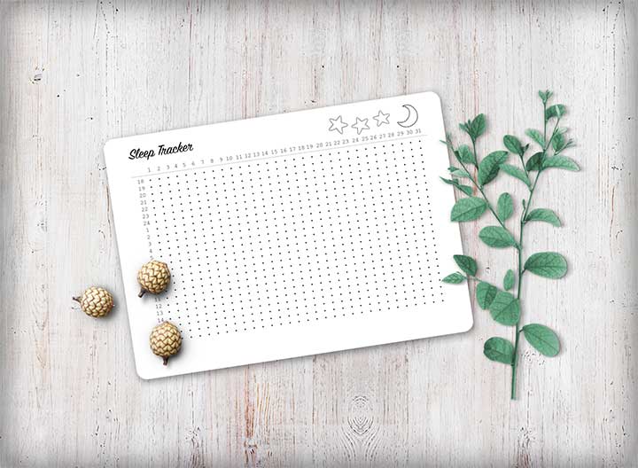 Free Sleep Tracker Printable {Printable bullet journal spread}