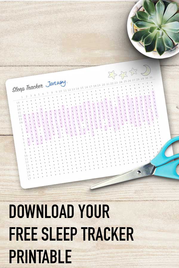 Download your free sleep tracker printable and  find out how much rest you're really getting!
