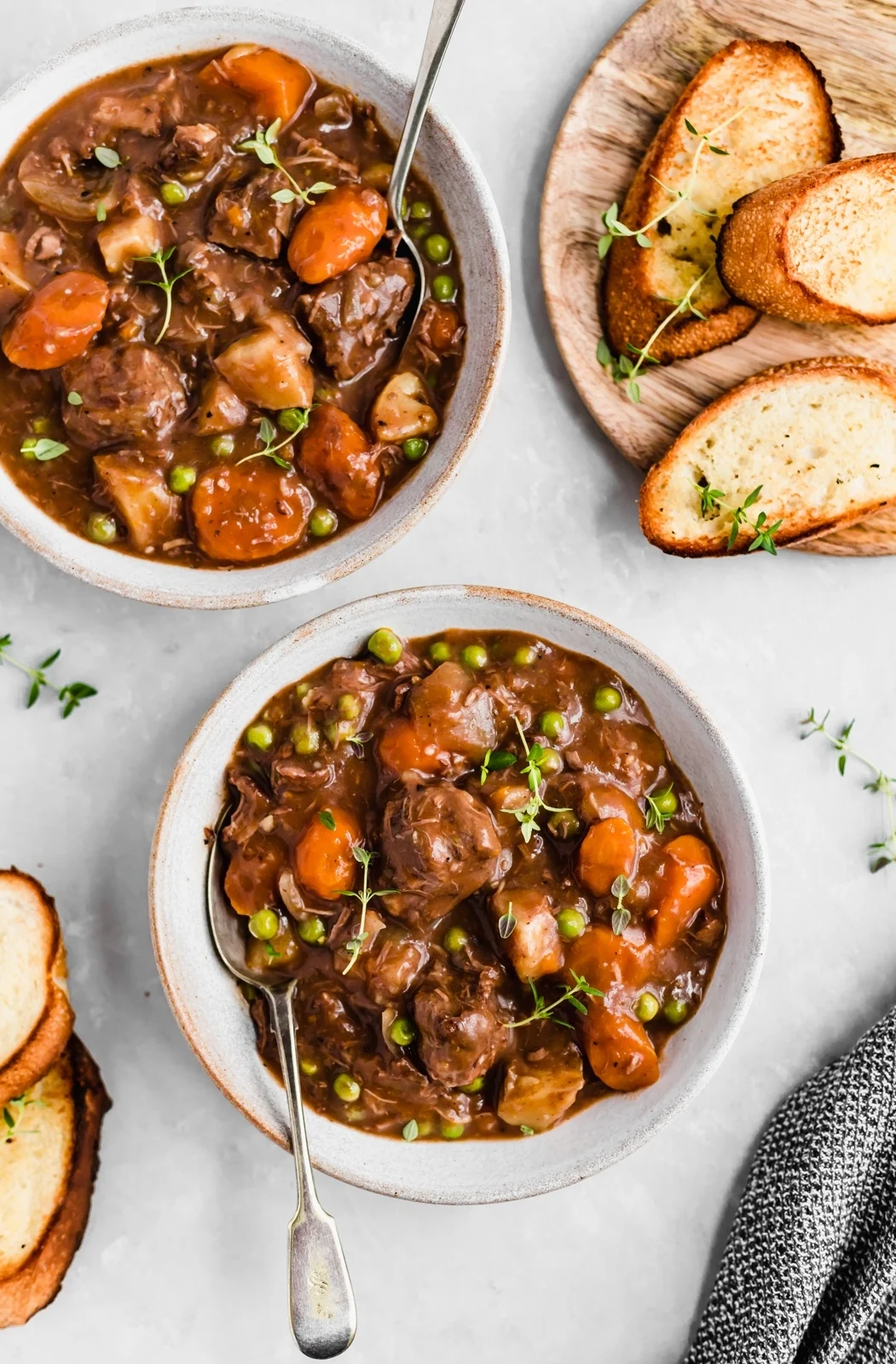 Tender chunks of beef, soft potatoes, and carrots all swim in a flavorful broth. This one is a winter must-have. It’s the kind of meal that makes you want to grab a crusty bread loaf and dig in.