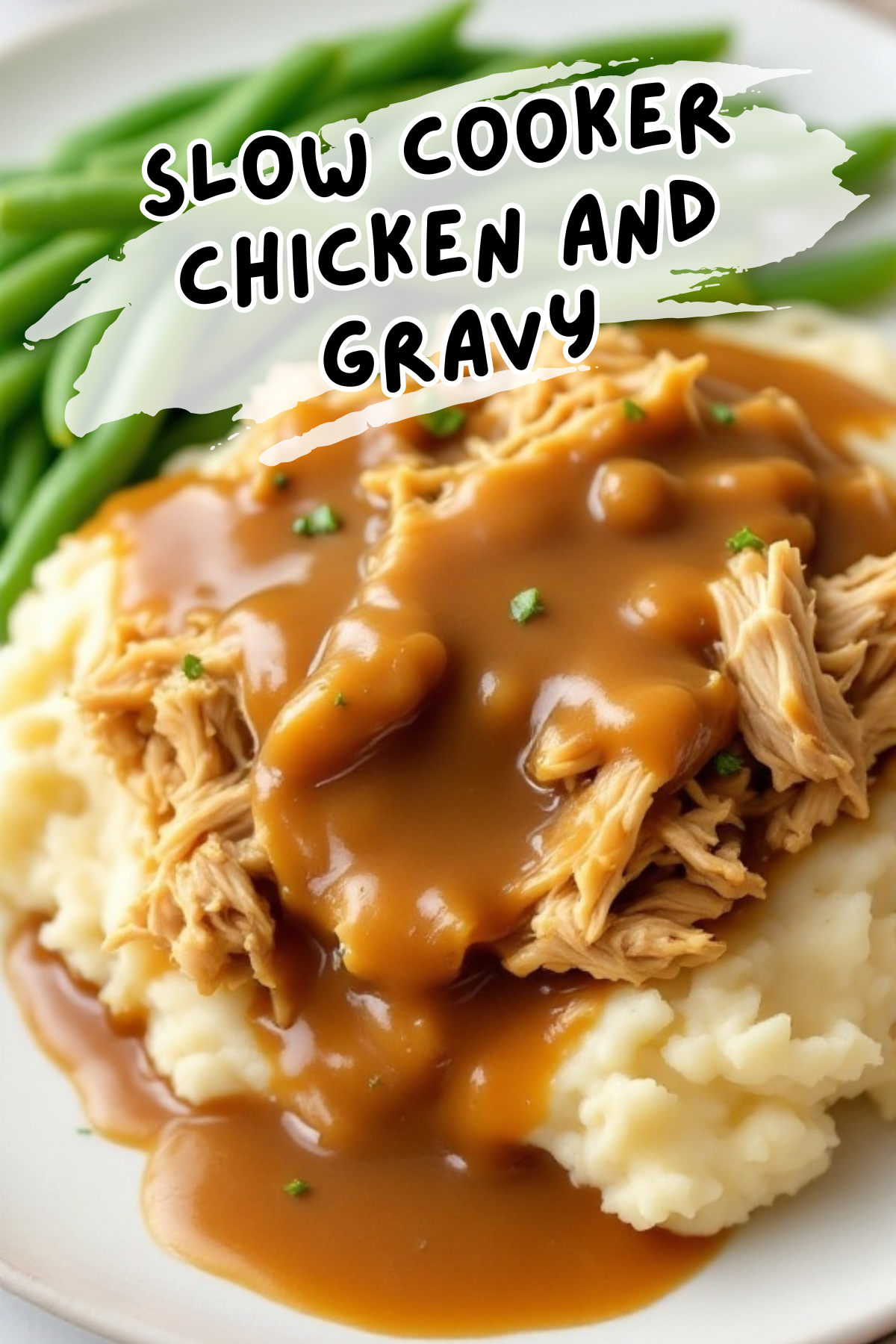 This slow cooker chicken and gravy is comfort food at its finest. Tender chicken smothered in rich, flavorful gravy pairs perfectly with creamy mashed potatoes. It's an easy dish that the whole family will love!