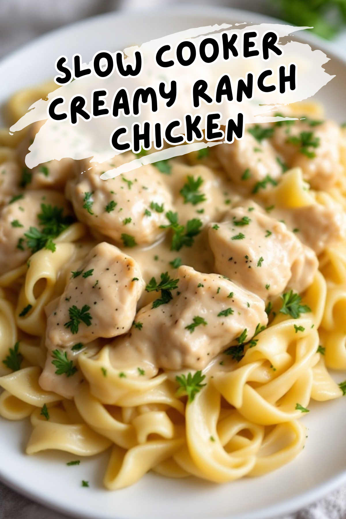 This creamy ranch chicken is perfect for a cozy night in. Just toss everything into your slow cooker, and let it do the work while you relax. Serve it over pasta for a hearty meal that everyone will love!