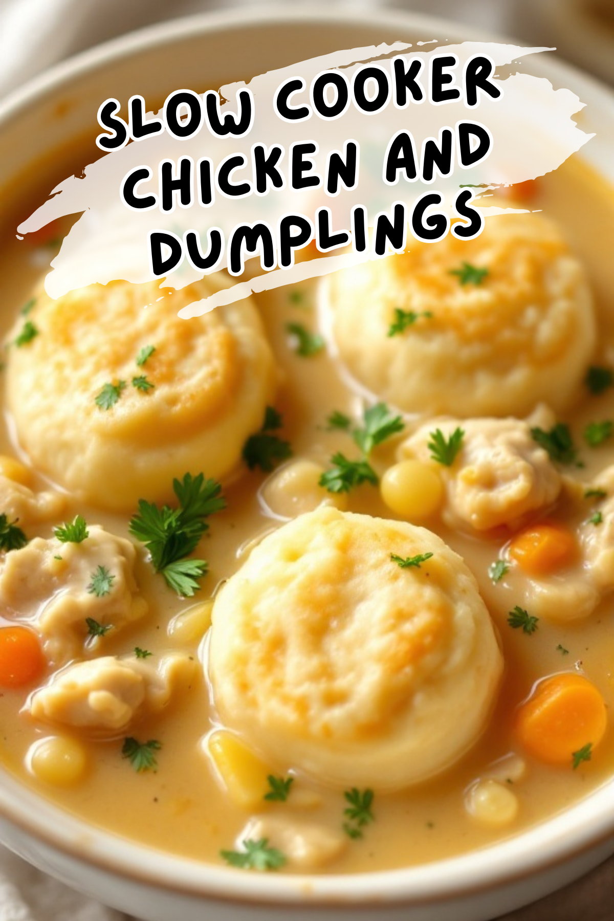 This slow cooker chicken and dumplings dish is pure comfort food. Tender chicken simmers with veggies in a creamy broth, while fluffy dumplings sit on top, soaking up all the delicious flavors. It’s perfect for busy weeknights when you want something warm and hearty without the hassle.