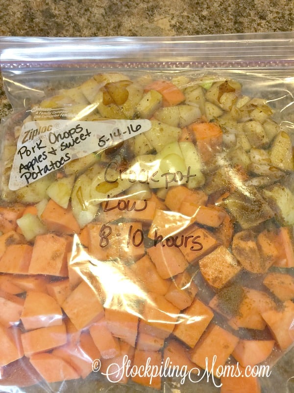 Slow Cooker Pork Chops with Apples and Sweet Potatoes