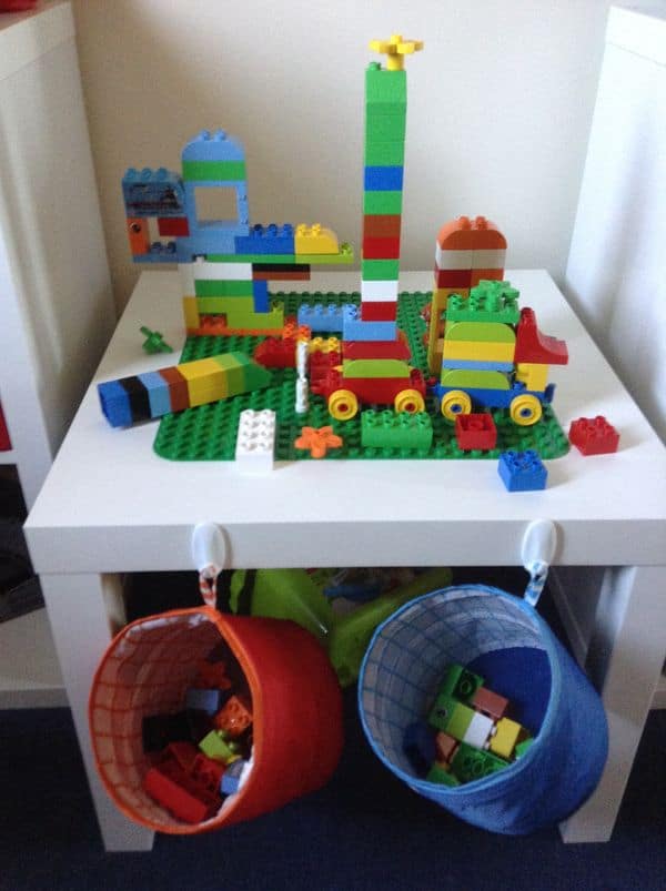 Small lego deals table with storage