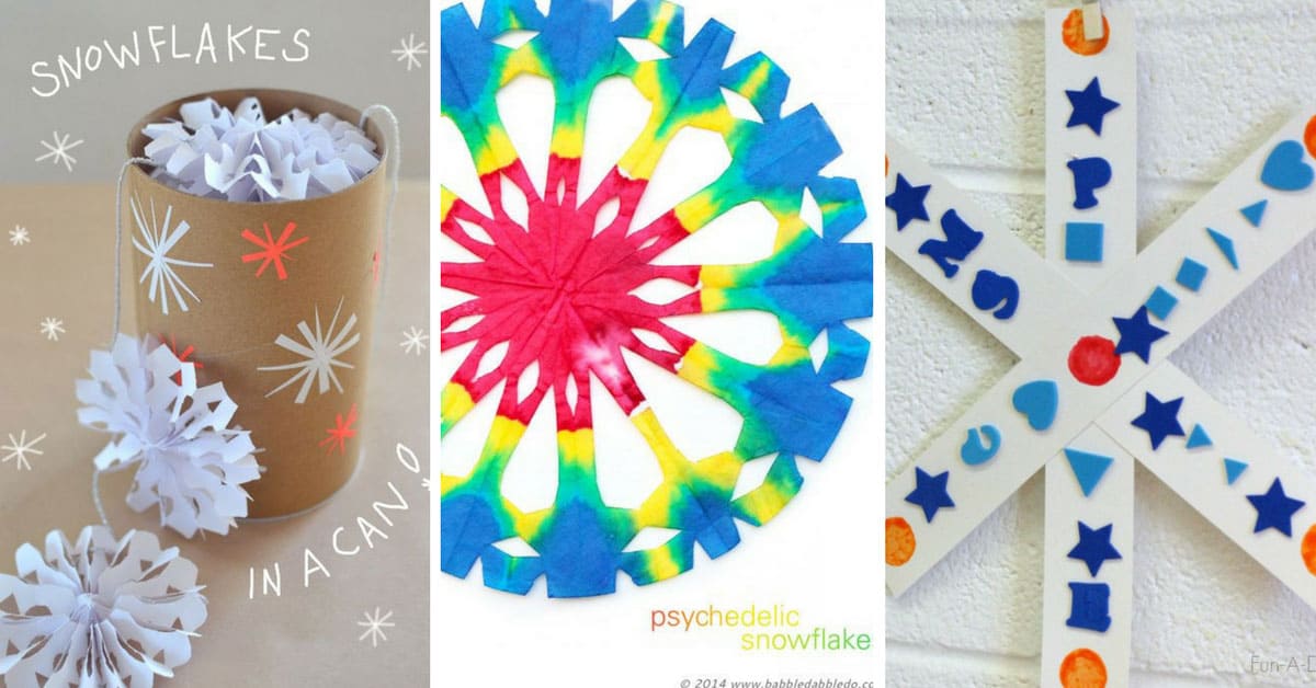 21 Super Easy Snowflake Crafts for Kids to Make this Winter!