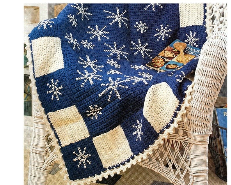 Snowflakes Afghan Crochet Pattern 