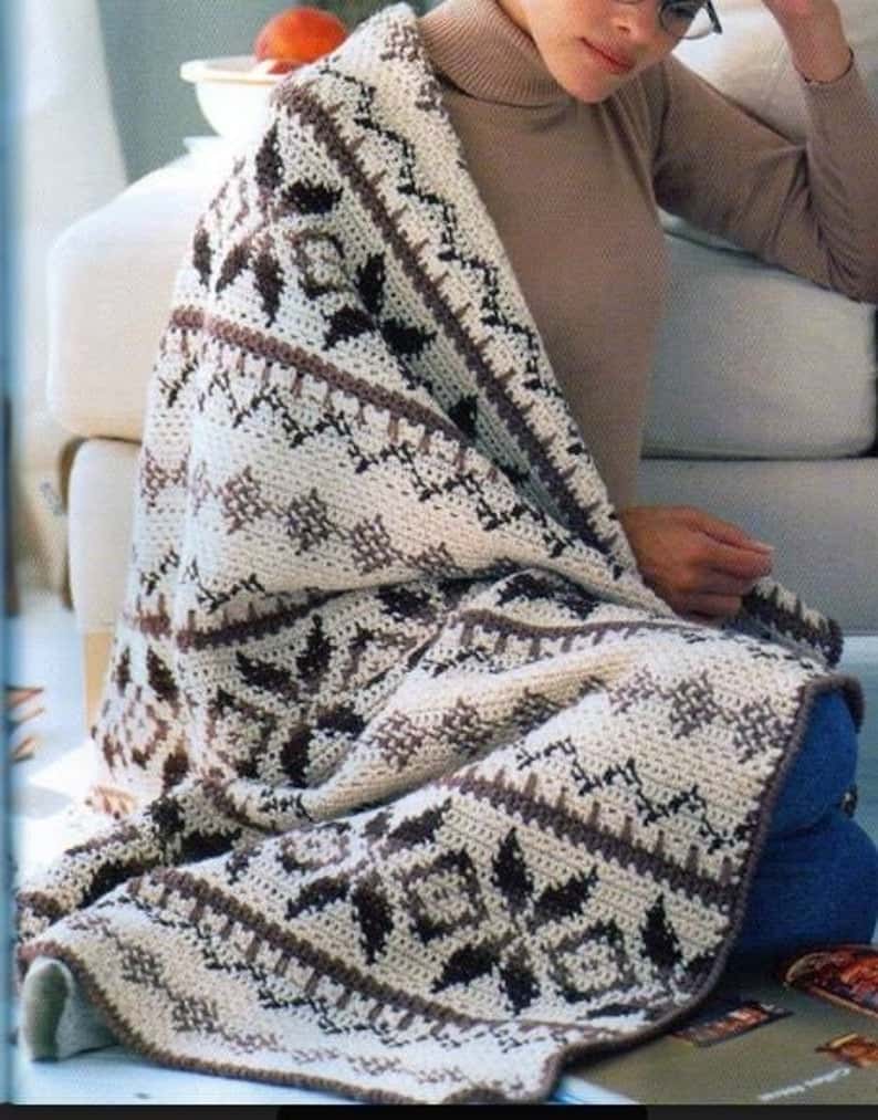 Snowflakes Afghan Crochet Pattern