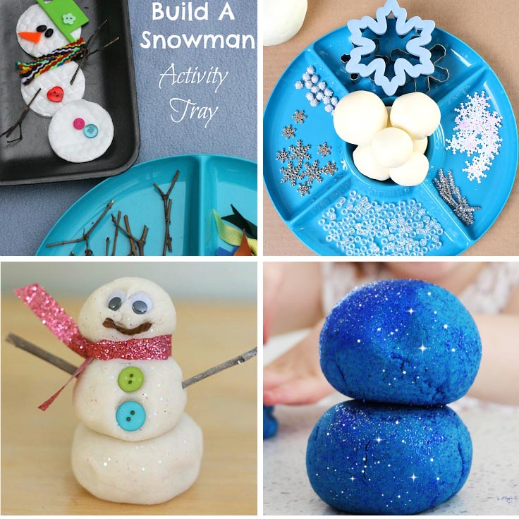 Build a Snowman Activity Tray