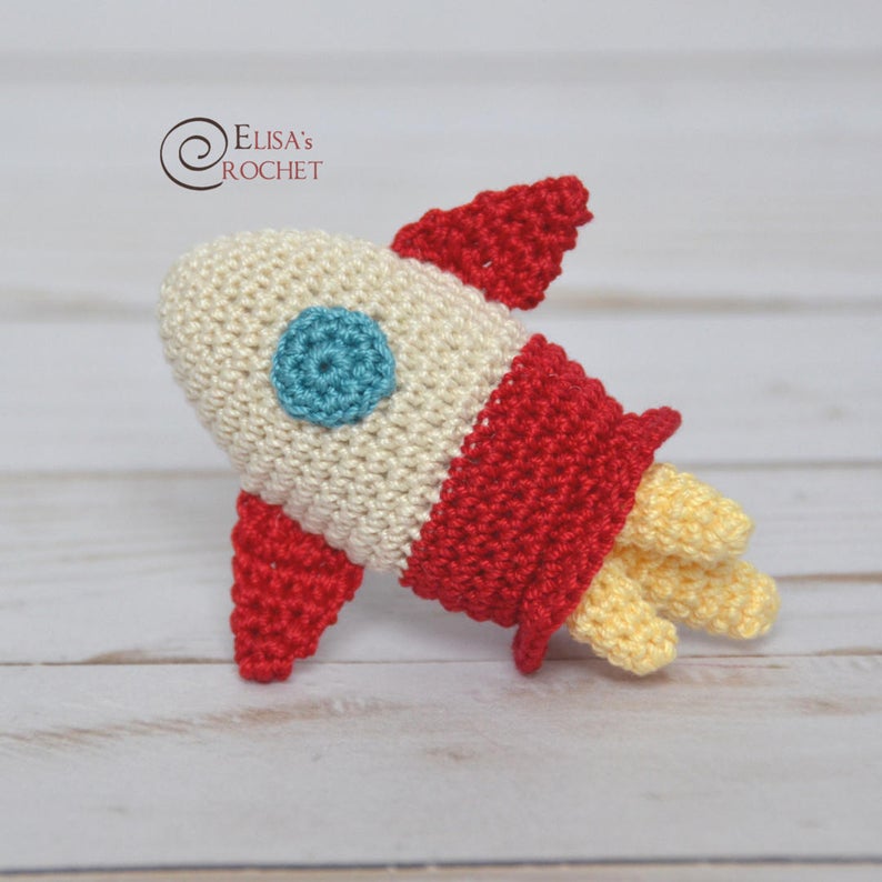 This sweet space rocket crochet pattern is perfect for the boy on your list who wants to be an astronaut
