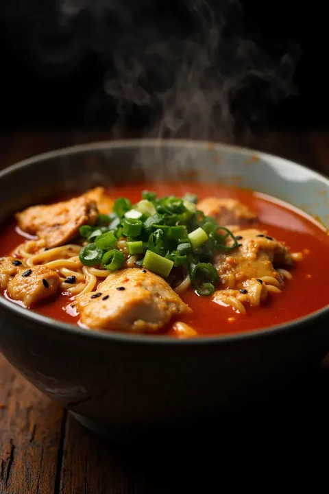 Heat things up with this spicy Korean chicken ramen—packed with bold flavors and easy enough for a quick weeknight dinner. #spicyrecipes #ramenlove #koreanfood