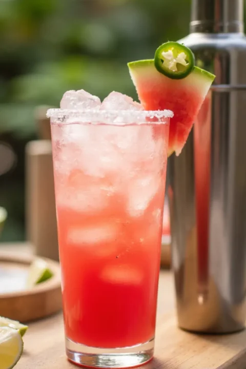 Looking for a refreshing drink with a little kick to spice up your warm-weather hangouts? The Spicy Watermelon Vodka Cooler brings together the natural sweetness of fresh watermelon, the tang of lime, and a hint of jalapeño heat—all balanced by smooth vodka. It’s perfect for those afternoons when you’re catching up with friends!