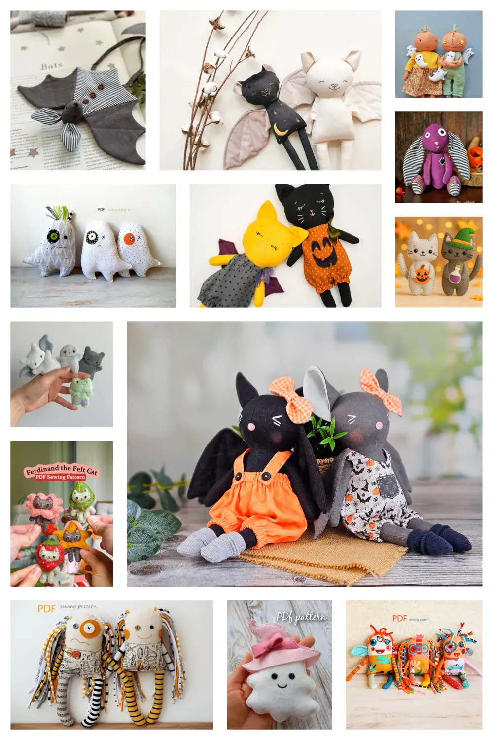 Looking for the cutest Halloween sewing patterns? 👻 These Etsy finds include plushies, dolls, and ornaments that are fun to make and even more fun to display. #HalloweenSewingPatterns #HandmadeHalloween #SewingInspiration