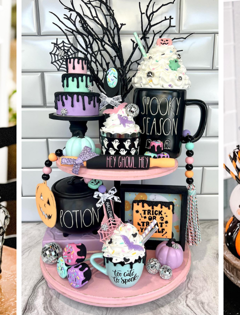 Ready to get into the spooky spirit? ?️ These Halloween tiered tray ideas will make decorating a breeze! From cute ghosts to classic pumpkins, these trays are packed with festive inspiration. Perfect for your kitchen, coffee bar, or even as Halloween centerpieces! ? #TrayDecorIdeas #CreativeHalloweenDecorations