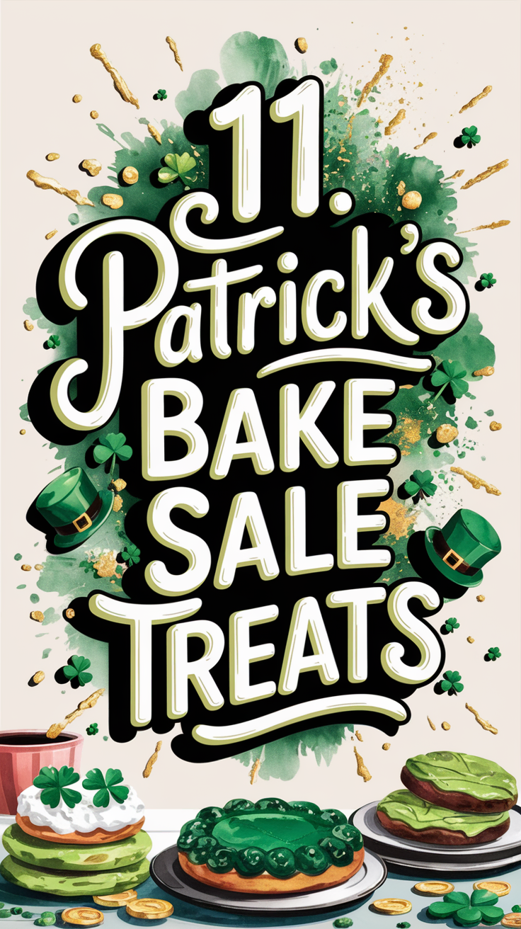 🔥🍪 11 Must-Try St. Patrick’s Day Treats for a Sell-Out Bake Sale - Make your bake sale extra festive with these fun and lucky St. Patrick’s Day treats! From shamrock cookies to minty chocolate cupcakes, these sweet goodies will be a hit with kids and adults alike. 🌈✨ #StPatricksDay #BakeSaleTreats #FestiveBaking #LuckyDesserts #SweetAndFun