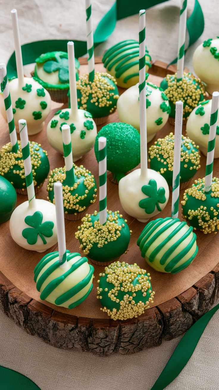 These festive cake pops are perfect for celebrating St. Patrick's Day. Colorful and fun, they make a great treat for parties or just a sweet snack at home. Check out this easy recipe to make your own!