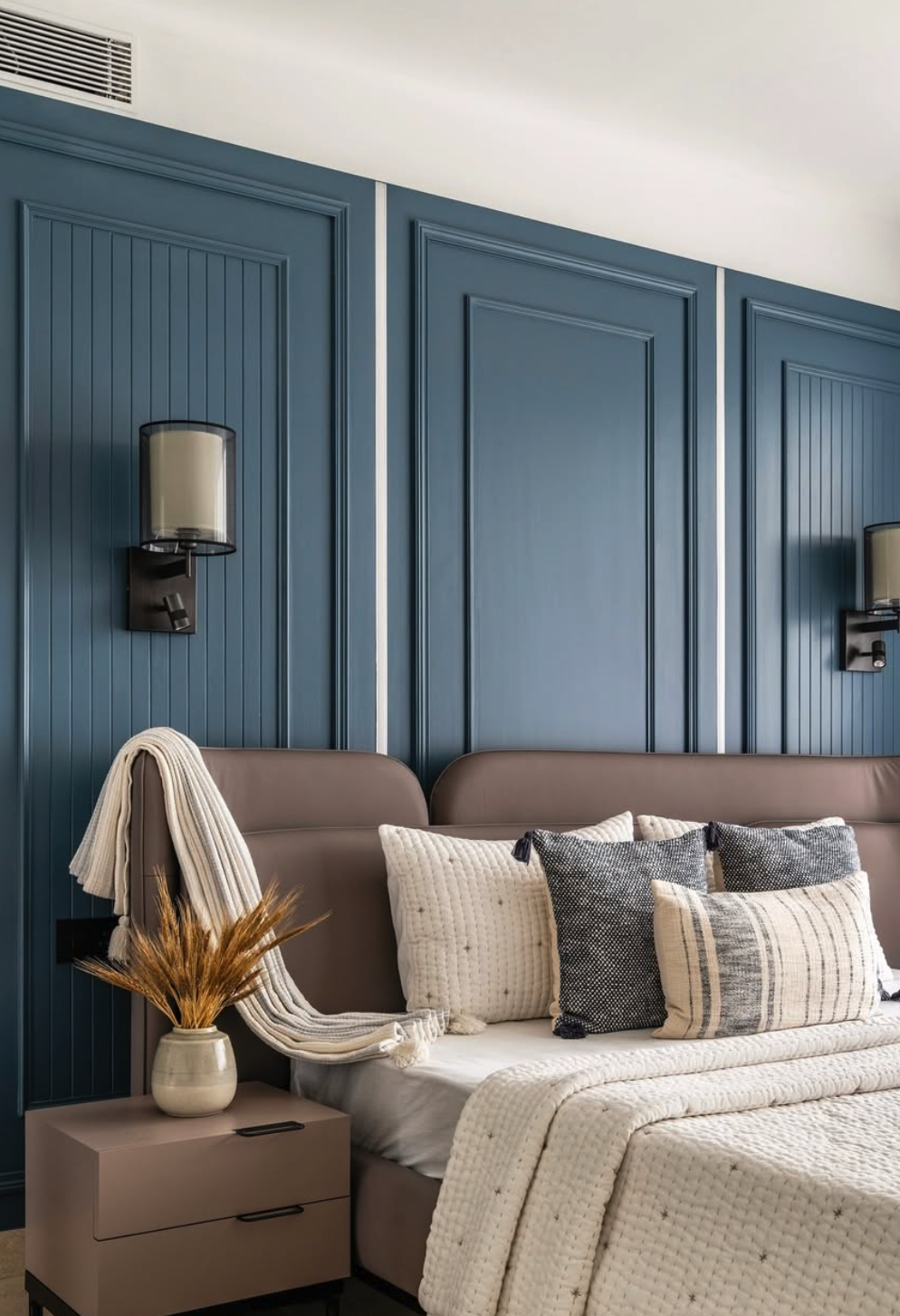 An accent wall is a simple way to make your bedroom feel brand new. A bold paint color or peel-and-stick wallpaper can instantly elevate the room and draw attention to your favorite features. Choose a wall behind your bed or the largest uninterrupted wall for the biggest impact.