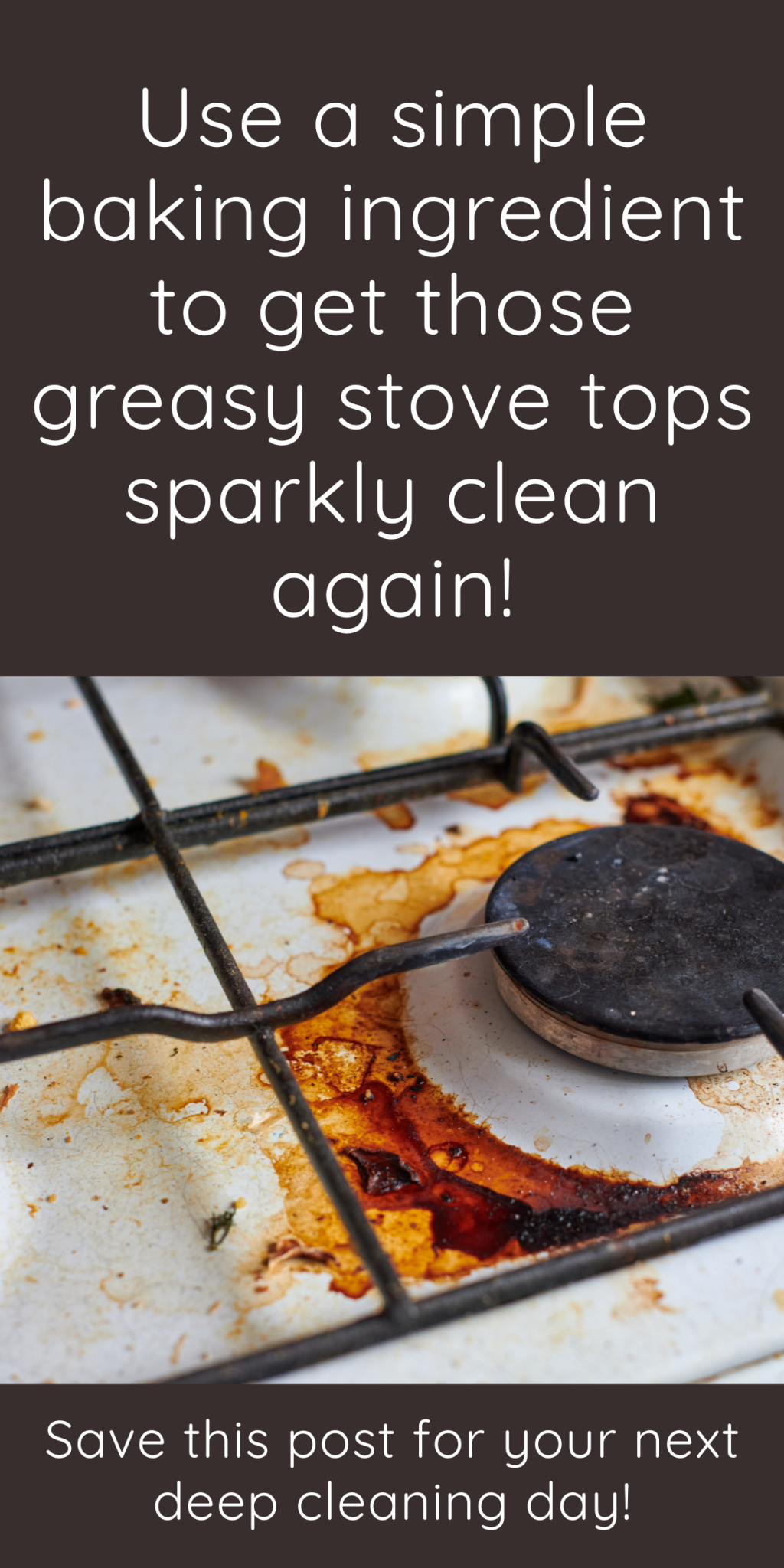 Use a simple baking ingredient to get those greasy stove tops sparkly